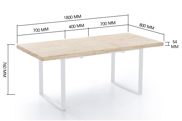 Mesa de comedor extensible Avant Rimini negro 90x137-185cm de madera