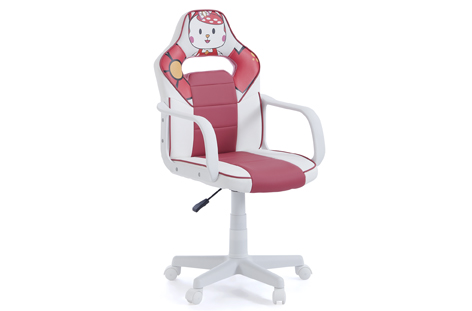 sillón giratorio xtr junior mina símil piel blanco / fresa con impresión. Modelo 0032650024896 